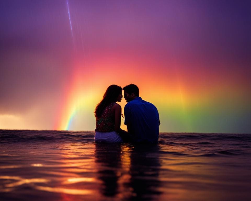 regenboog kus uitleg