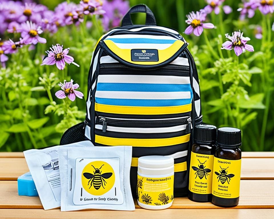 EHBO-kit bijensteek in een rugzak