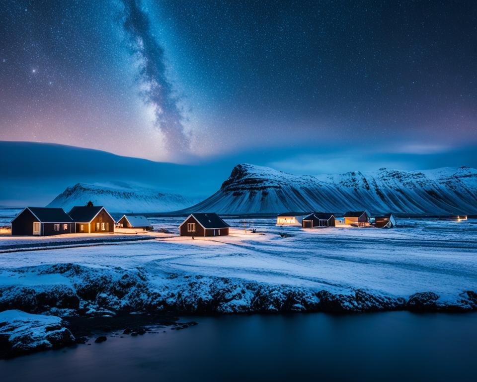Winterse duisternis in IJsland