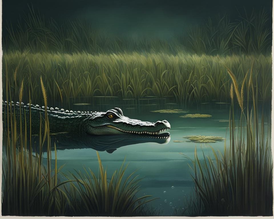 krokodil in meer