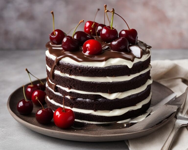 Black Forest Cake: Duitse Chocolade-Kersentaart