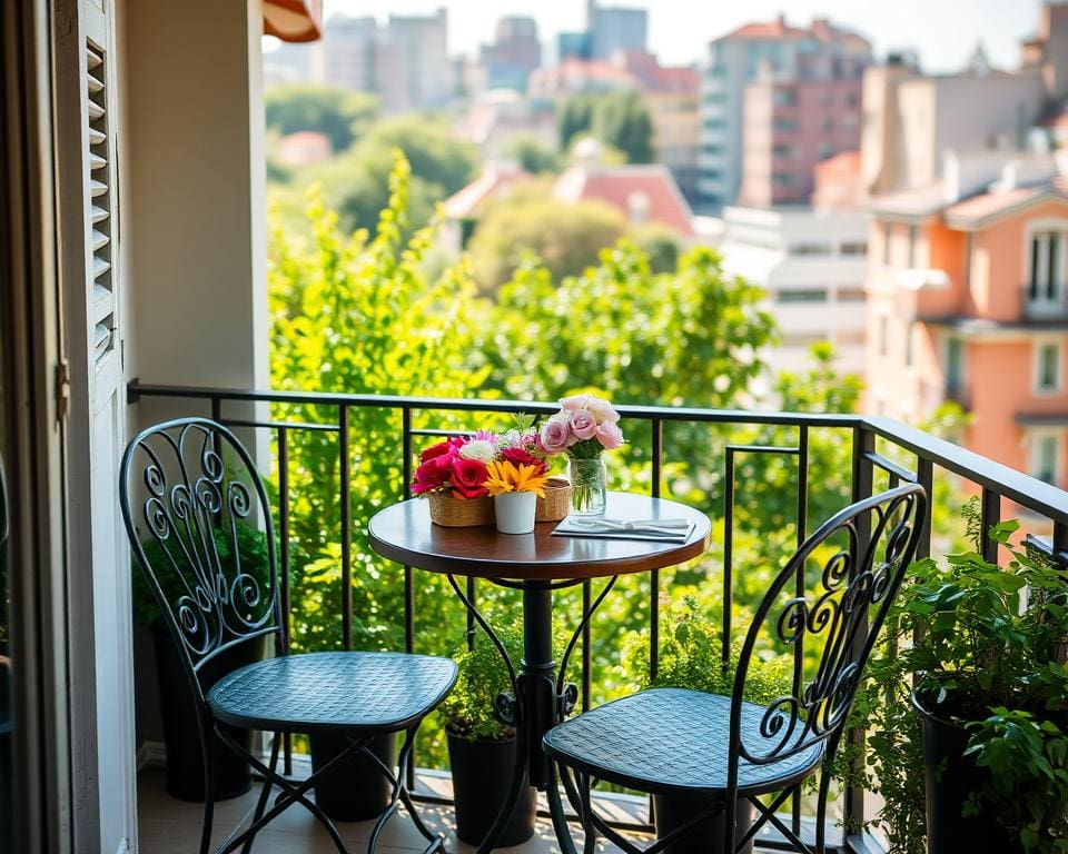 Bistroset voor balkon: Compact dineren in de buitenlucht