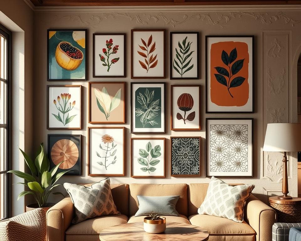 decoratieve muurprints