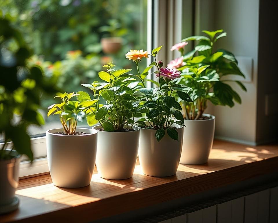 zelfwatergevende bloempotten voor gezonde planten