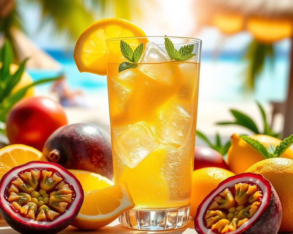 Sparkling Passion Fruit Lemonade: Fris en tropisch